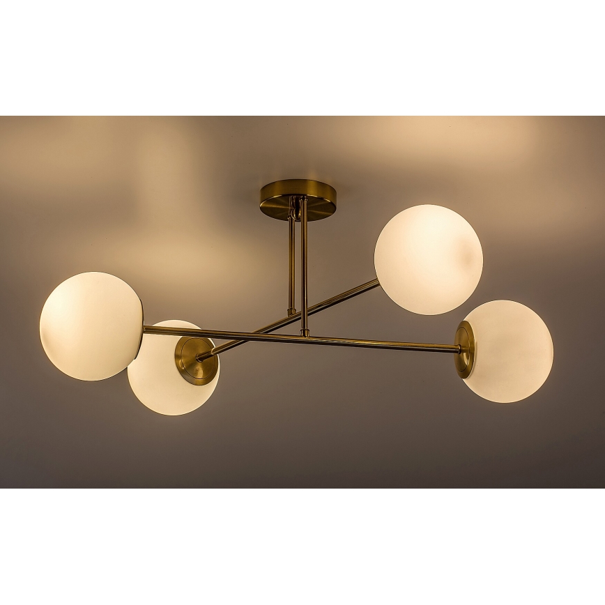 Rabalux - Lámpara colgante 4xE27/35W/230V dorado