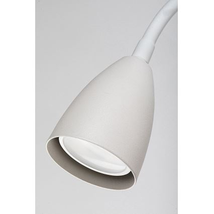 Rabalux - Aplique con estante y puerto USB 1xGU10/25W/230V blanco