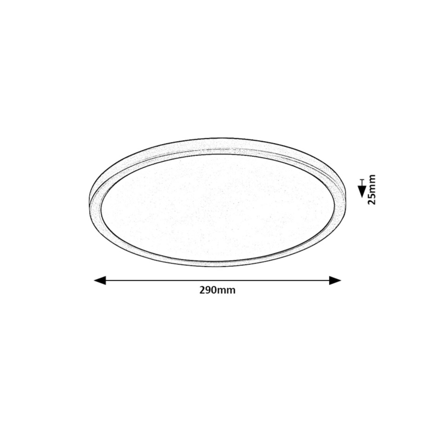 Rabalux - Plafón LED LED/24W/230V 3000/4000/6000K diá. 29 cm negro