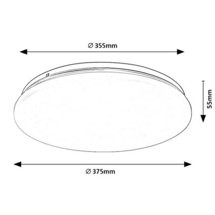 Rabalux - Plafón LED LED/24W/230V 4000K 37 cm