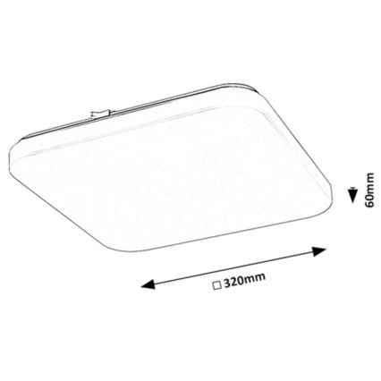 Rabalux - Plafón LED LED/18W/230V 3000K 32x32 cm