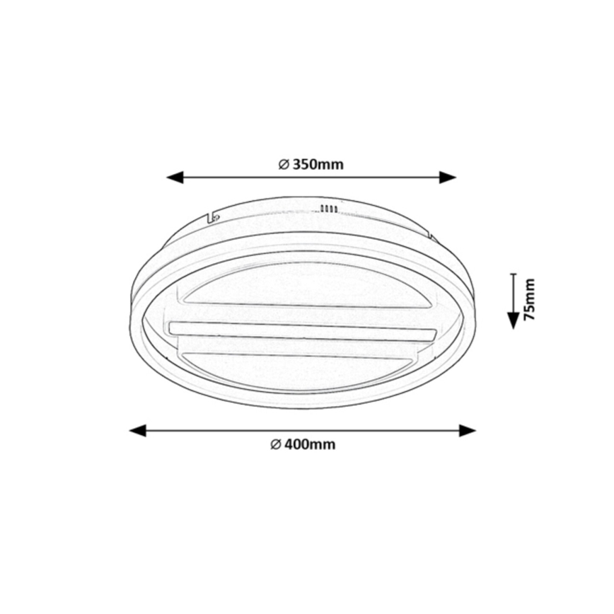 Rabalux - Plafón LED regulable LED/55W/230V + mando a distancia