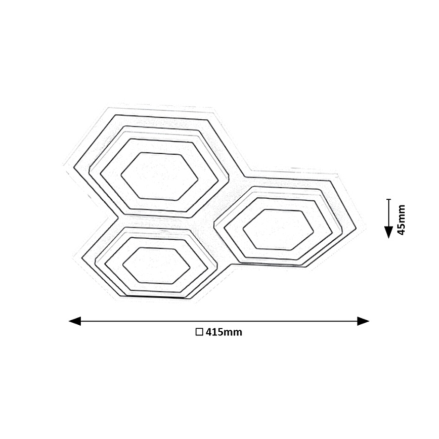 Rabalux - Plafón LED regulable LED/72W/230V 3000/6000K + control remoto