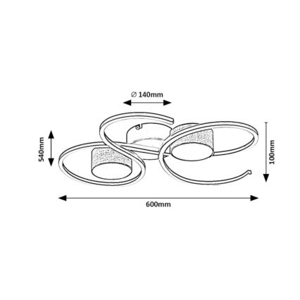 Rabalux - Plafón LED LED/38W/230V 4000K