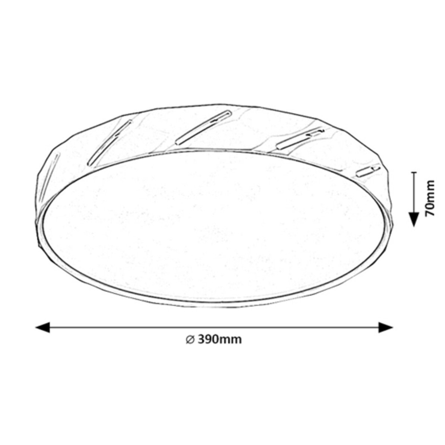 Rabalux - Plafón LED LED/25W/230V 4000K diá. 39 cm negro