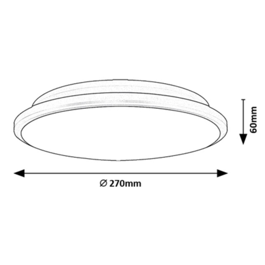 Rabalux - Plafón LED LED/18W/230V 3000K negro 27 cm