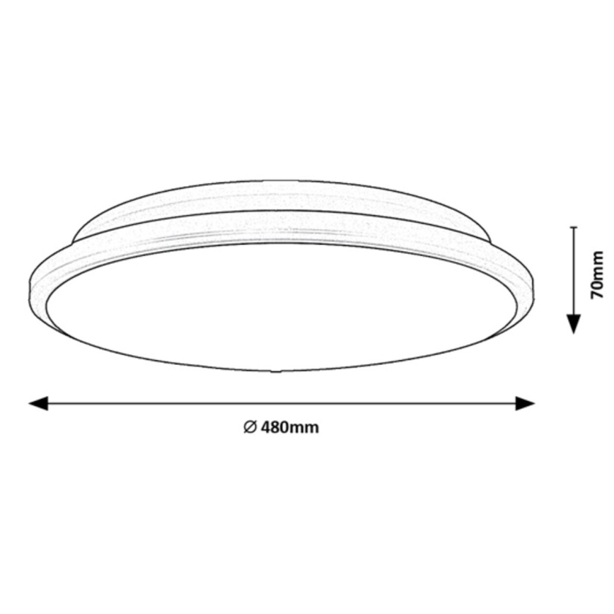 Rabalux - Plafón LED LED/45W/230V 4000K plata 48 cm