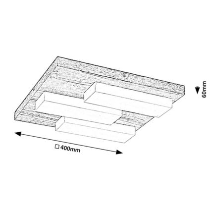 Rabalux - Plafón LED LED/30W/230V 3000K roble