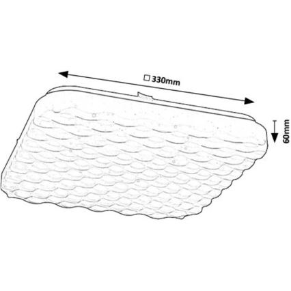 Rabalux - Plafón LED LED/24W/230V 4000K 33x33 cm