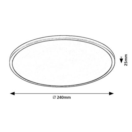 Rabalux - Plafón LED regulable LED/15W/230V 3000K 24 cm