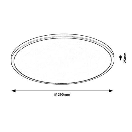 Rabalux - Plafón LED regulable LED/18W/230V 3000K 29 cm