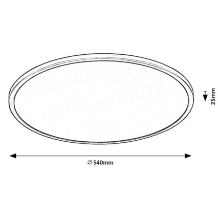 Rabalux - Plafón LED regulable LED/36W/230V 3000K 54 cm