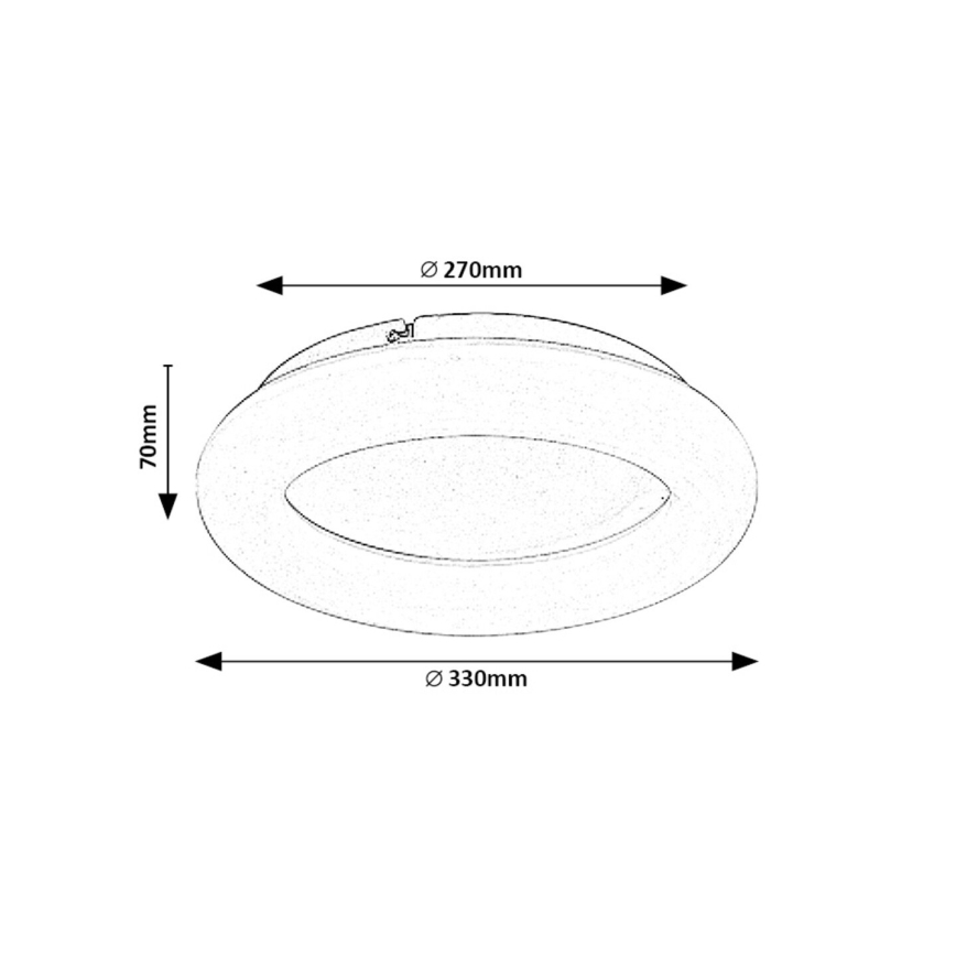 Rabalux - Plafón LED LED/24W/230V 4000K diá. 33 cm blanco
