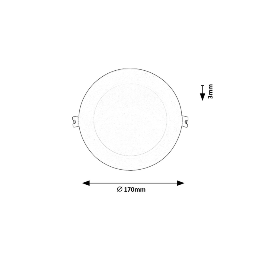 Rabalux - Lámpara empotrable LED LED/12W/230V 3000K diá. 17 cm blanco