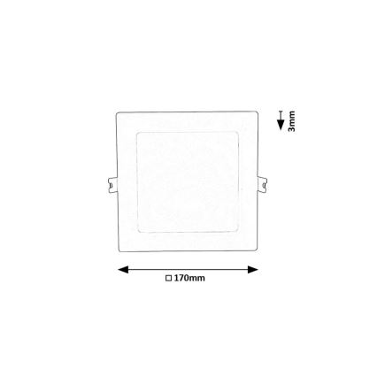 Rabalux - Lámpara empotrable LED LED/12W/230V 3000K 17x17 cm blanco