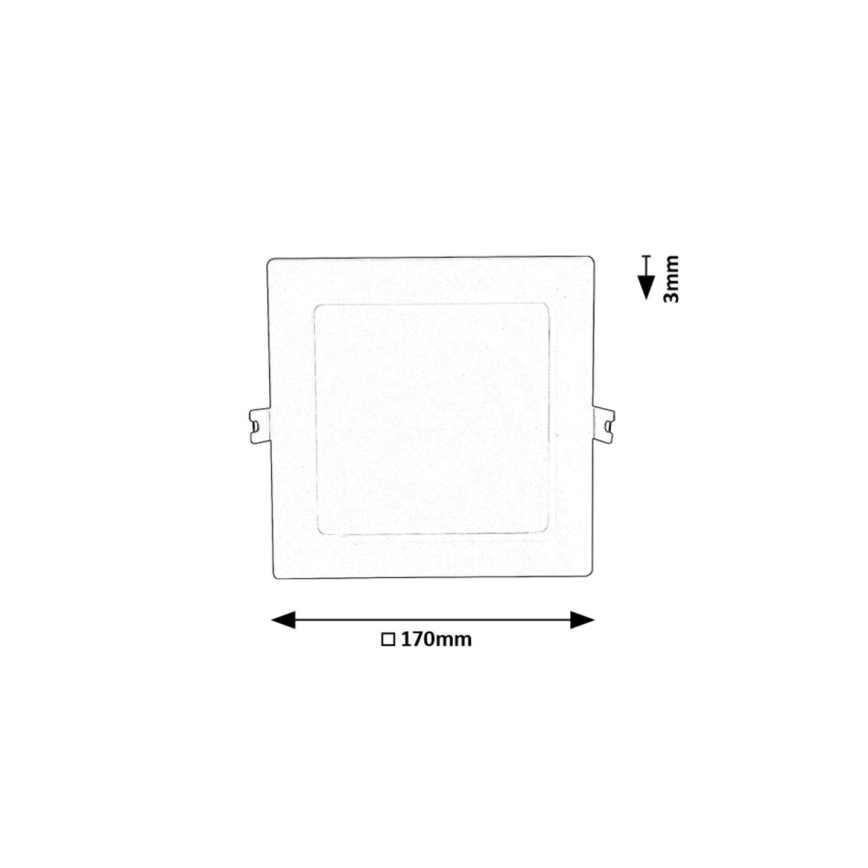 Rabalux - Lámpara empotrable LED LED/12W/230V 3000K 17x17 cm blanco