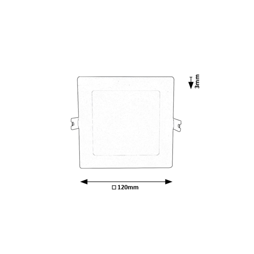 Rabalux - Lámpara empotrable LED LED/6W/230V 12x12 cm blanco