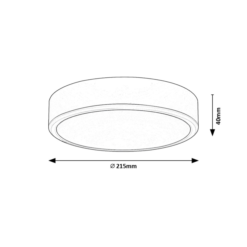 Rabalux - Plafón LED LED/22W/230V 3000/4000/6000K diá. 21 cm blanco