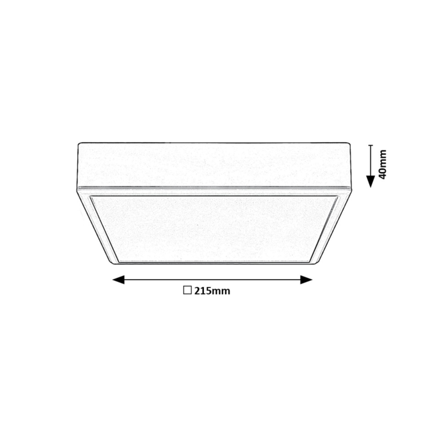 Rabalux - Plafón LED LED/22W/230V 3000/4000/6000K 21x21 cm blanco