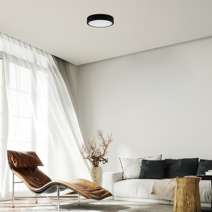 Rabalux - Plafón LED LED/22W/230V 3000/4000/6000K diá. 21 cm negro