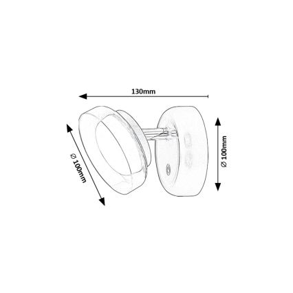 Rabalux - Lámpara LED de pared regulable y recargable LED/2W/5V 3000K 1800 mAh