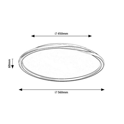Rabalux - Plafón LED LED/40W/230V diá. 56 cm dorado