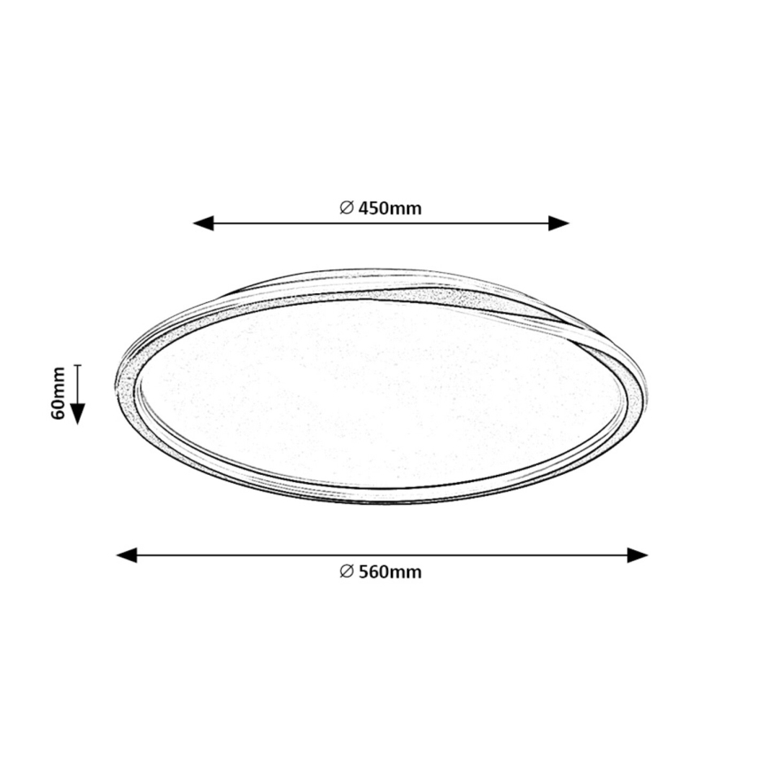 Rabalux - Plafón LED LED/40W/230V diá. 56 cm dorado