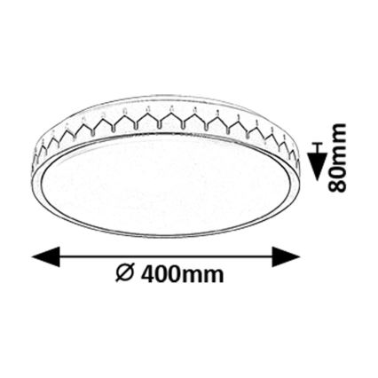 Rabalux - Plafón LED regulable LED/24W/230V 3000-6500K + control remoto