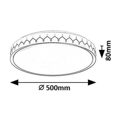 Rabalux - Plafón LED regulable LED/48W/230V 3000-6500K + control remoto