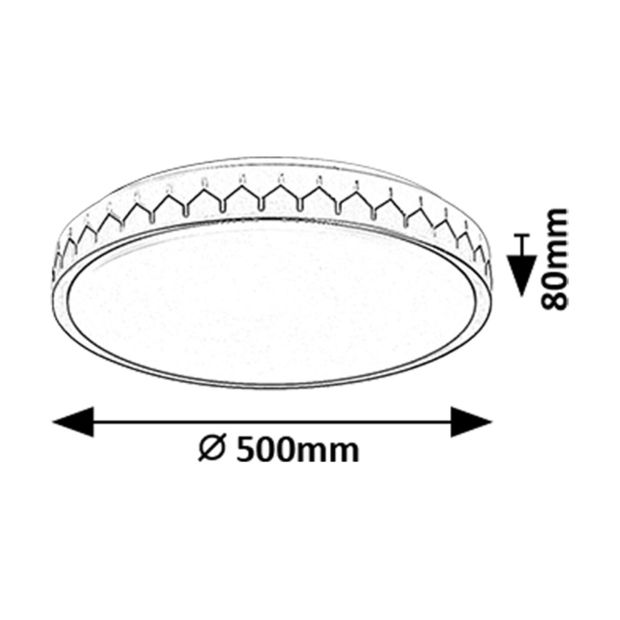 Rabalux - Plafón LED regulable LED/48W/230V 3000-6500K + control remoto