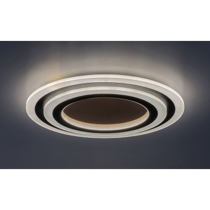 Rabalux - Plafón LED regulable LED/56W/230V 3000/4000/6000K cromo mate/negro + control remoto