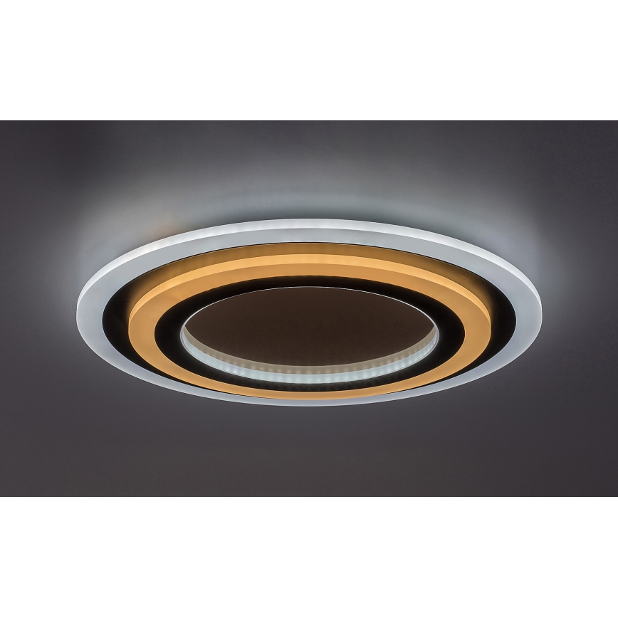 Rabalux - Plafón LED regulable LED/56W/230V 3000/4000/6000K cromo mate/negro + control remoto