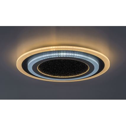 Rabalux - Plafón LED regulable LED/56W/230V 3000/4000/6000K negro + control remoto