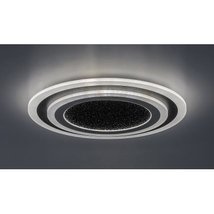 Rabalux - Plafón LED regulable LED/56W/230V 3000/4000/6000K negro + control remoto