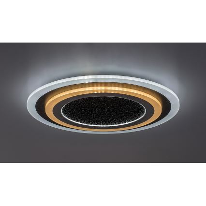 Rabalux - Plafón LED regulable LED/56W/230V 3000/4000/6000K negro + control remoto