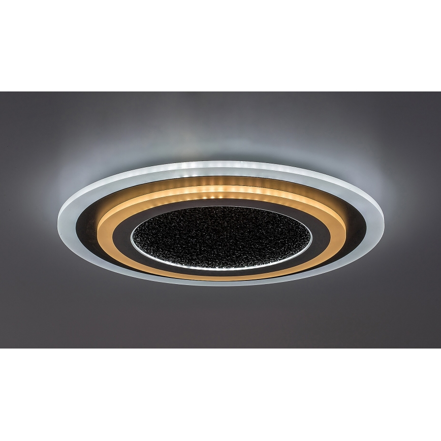 Rabalux - Plafón LED regulable LED/56W/230V 3000/4000/6000K negro + control remoto