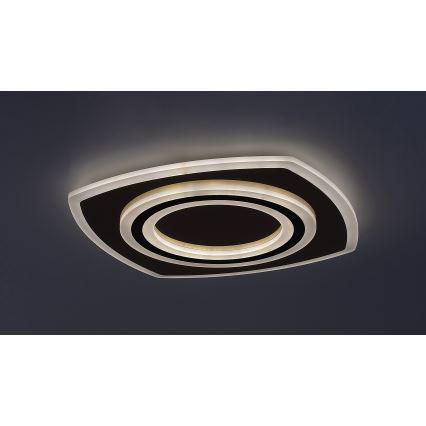Rabalux - Plafón LED regulable LED/60W/230V 3000/4000/6000K cromo mate/negro + control remoto
