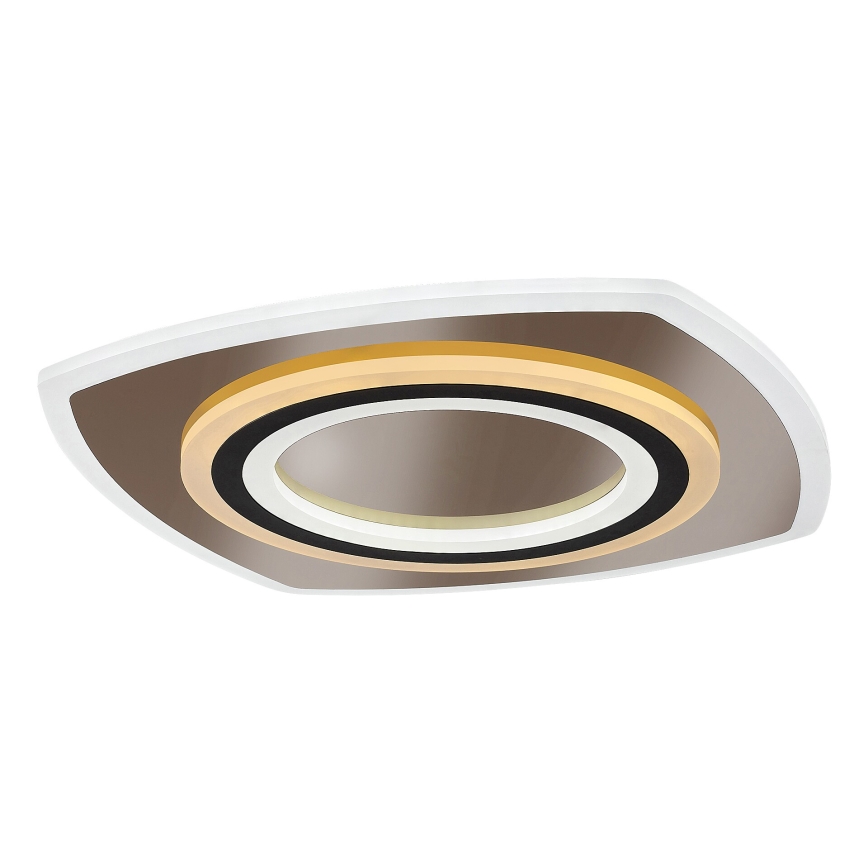 Rabalux - Plafón LED regulable LED/60W/230V 3000/4000/6000K cromo mate/negro + control remoto