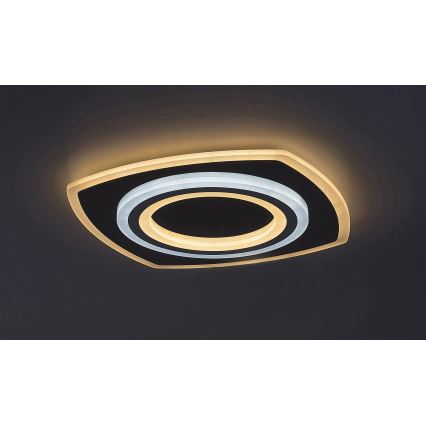 Rabalux - Plafón LED regulable LED/60W/230V 3000/4000/6000K cromo mate + control remoto