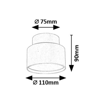 Rabalux - Plafón LED LED/16W/230V 3000K negro