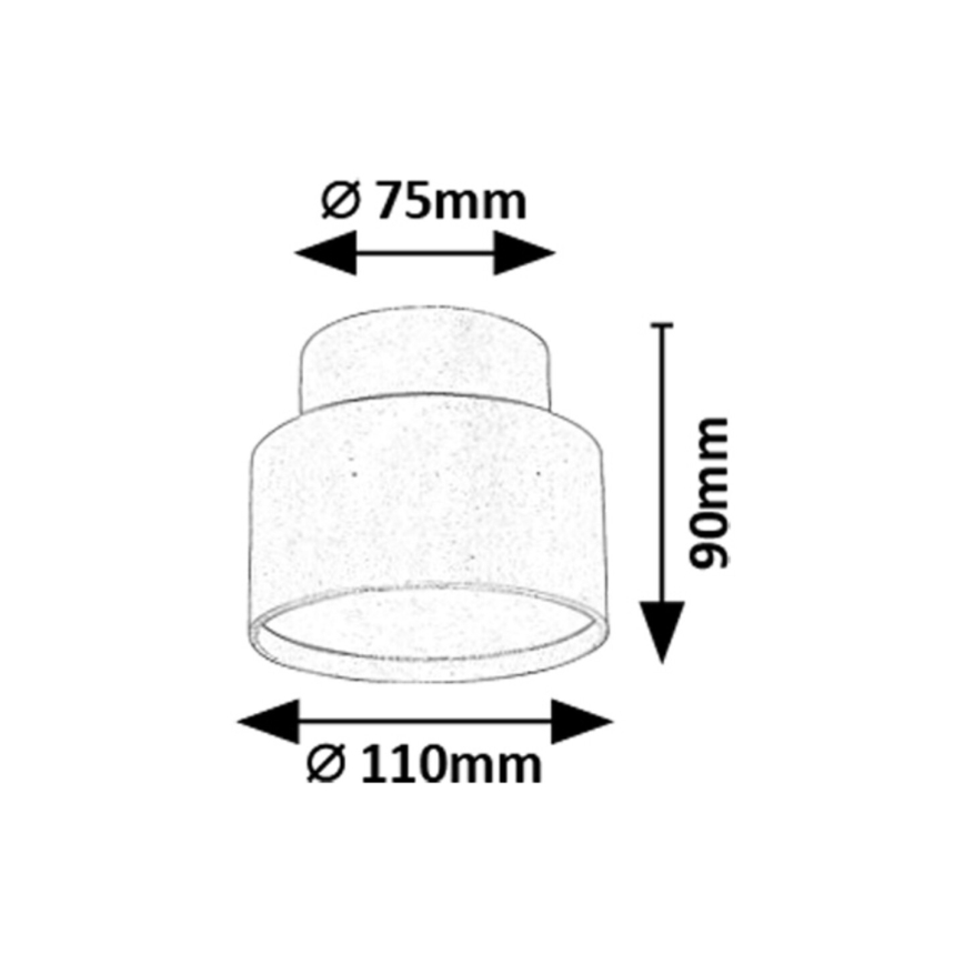 Rabalux - Plafón LED LED/16W/230V 3000K negro