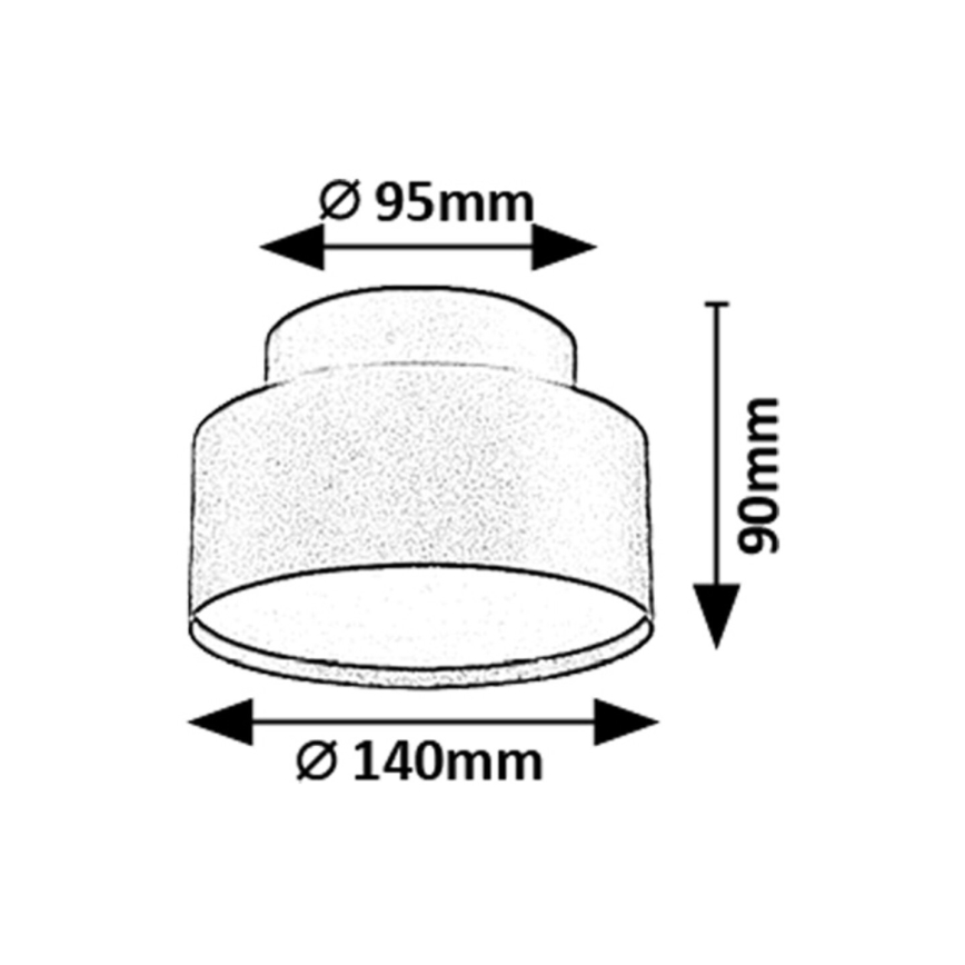 Rabalux - Plafón LED LED/24W/230V 3000K negro