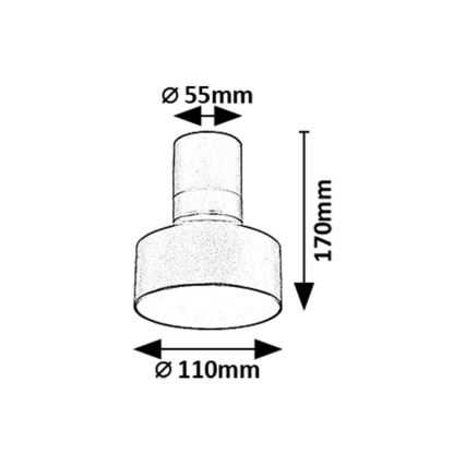 Rabalux - Plafón LED LED/10W/230V 3000K negro