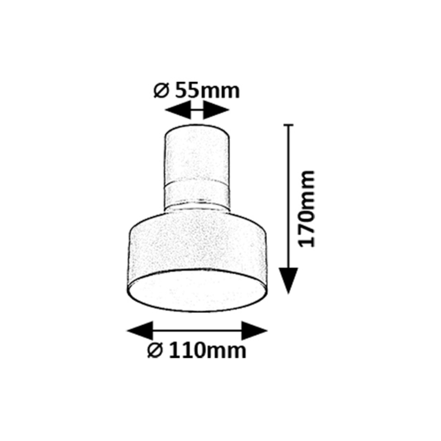 Rabalux - Plafón LED LED/10W/230V 3000K negro