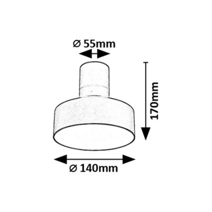 Rabalux - Plafón LED LED/16W/230V 3000K negro