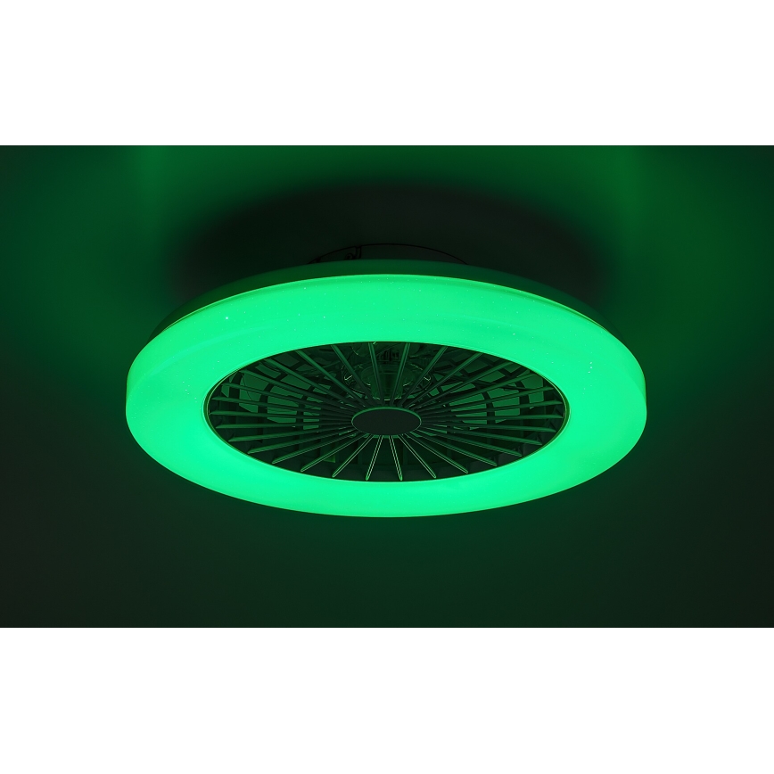 Rabalux - LED RGB Plafón regulable con ventilador LED/48W/230V 3000-6500K + control remoto