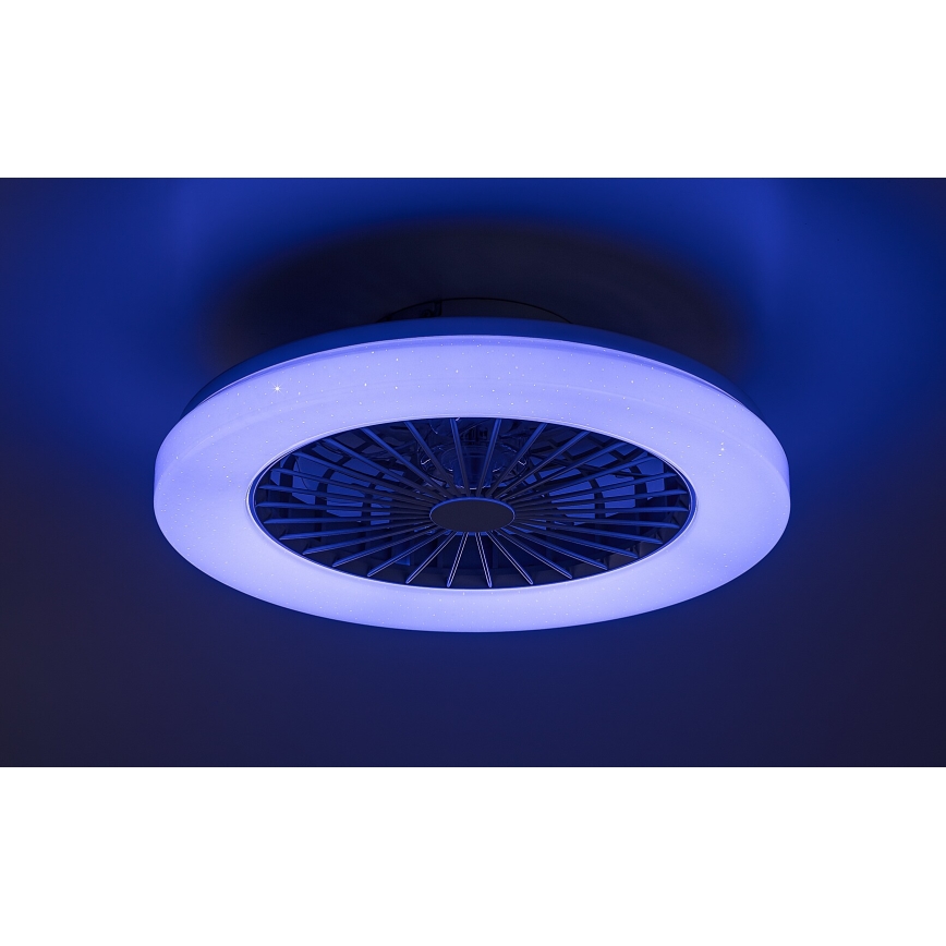 Rabalux - LED RGB Plafón regulable con ventilador LED/48W/230V 3000-6500K + control remoto