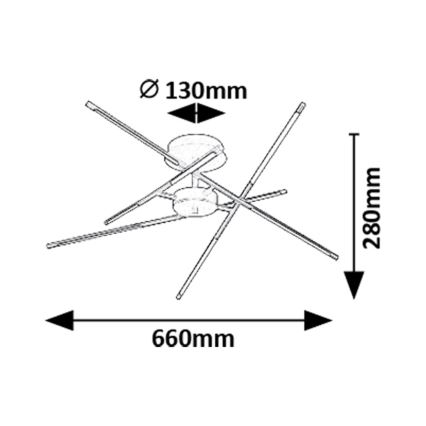 Rabalux - Lámpara de techo LED LED/40W/230V 3000K negro