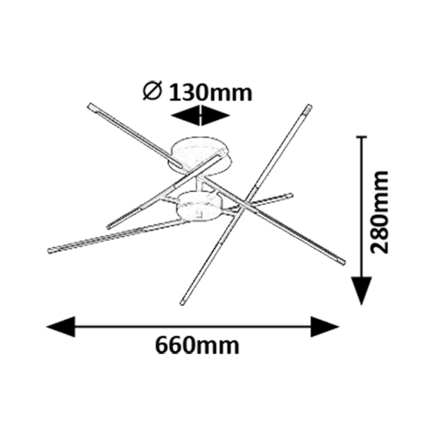 Rabalux - Lámpara de techo LED LED/40W/230V 3000K negro