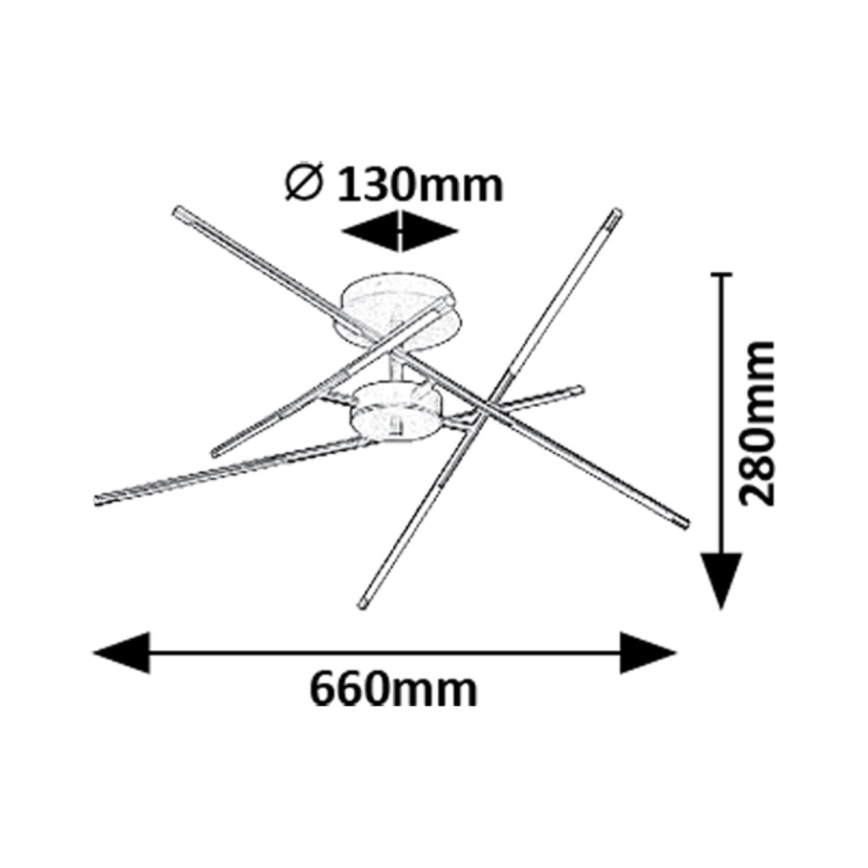 Rabalux - Lámpara de techo LED LED/40W/230V 3000K dorado